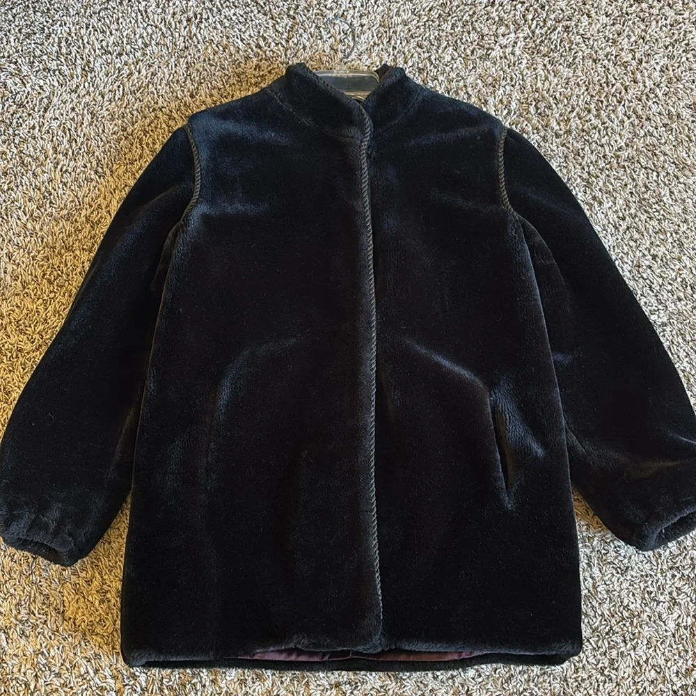 Jacques Saint
Laurent‎ For Genelle Black Demi Buff
Faux Fur Coat Size 8 - Picture 3 of 14